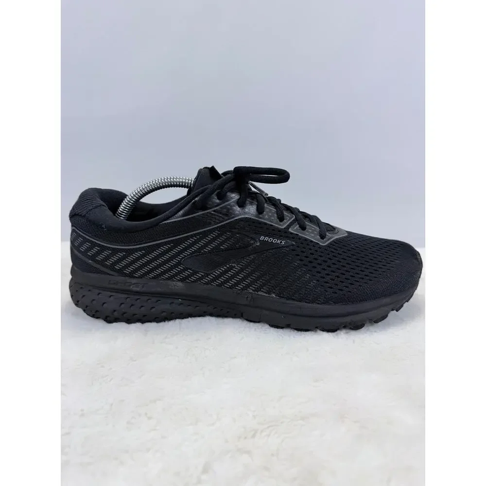 Brooks Ghost 12 Mens Running Shoes Black Grey Size 10 Sneakers